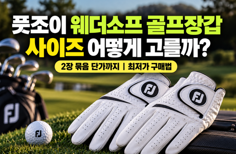 풋조이 웨더소프 골프장갑 추천 사이즈 어떻게 고를까? 2장 묶음 단가까지 (+최저가 구매법)