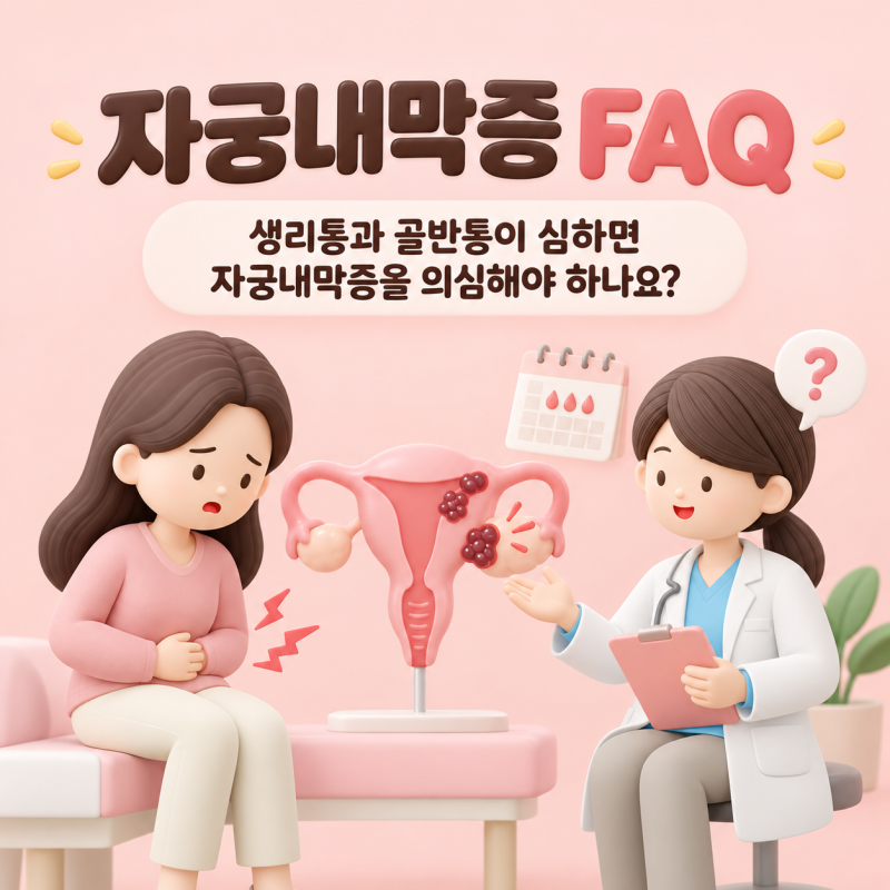 자궁내막증 FAQ｜생리통과 골반통이 심하면 자궁내막증을 의심해야 하나요?