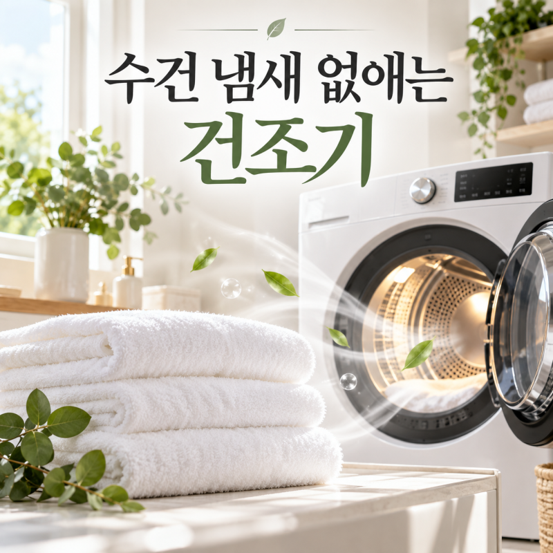 수건 냄새 없애는 건조기, 쉰내가 나는 순간부터 확인하세요