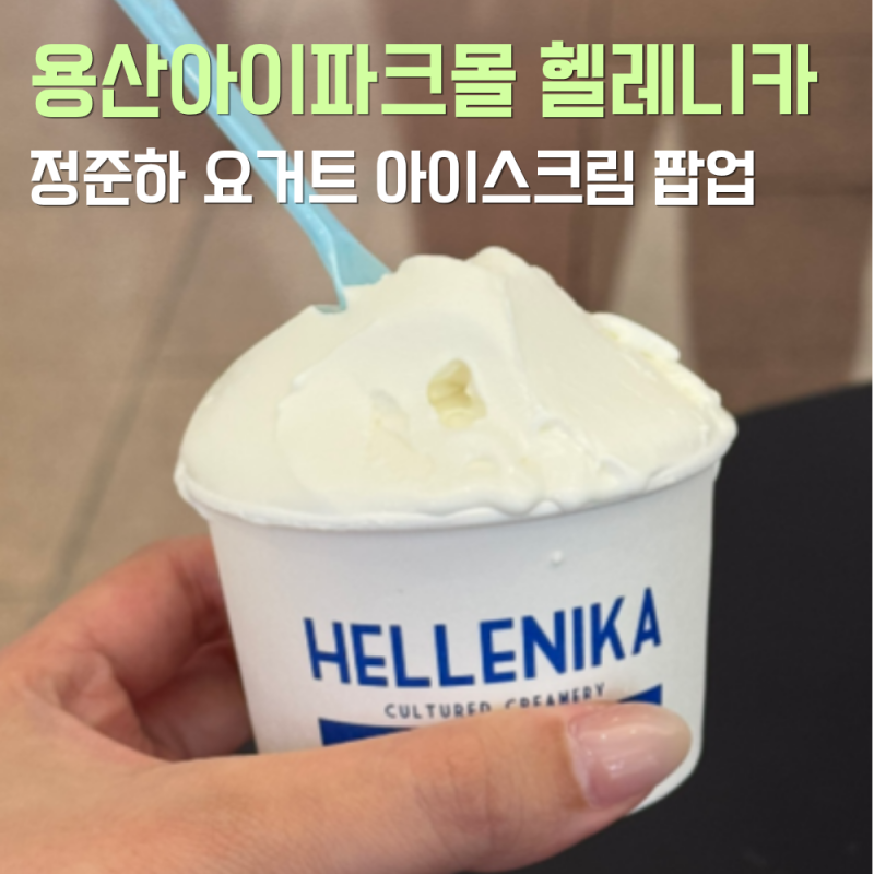 헬레니카 정준하 아이스크림 용산 팝업 요거트 맛 비교 정준하 아내님 직접 본 후기!