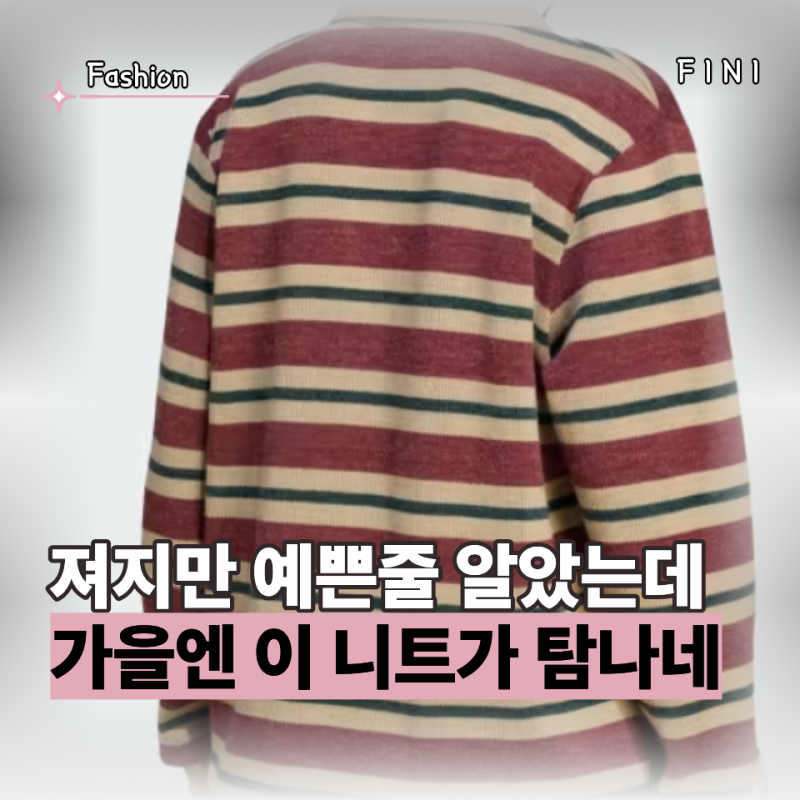 "아디다스는 져지만 예쁜 줄 알았는데" 올가을엔 이 "니트"가 더 탐난다