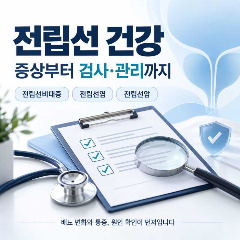전립선 증상과 검사, 전립선비대증·전립선염·전립선암 차이 알아보기
