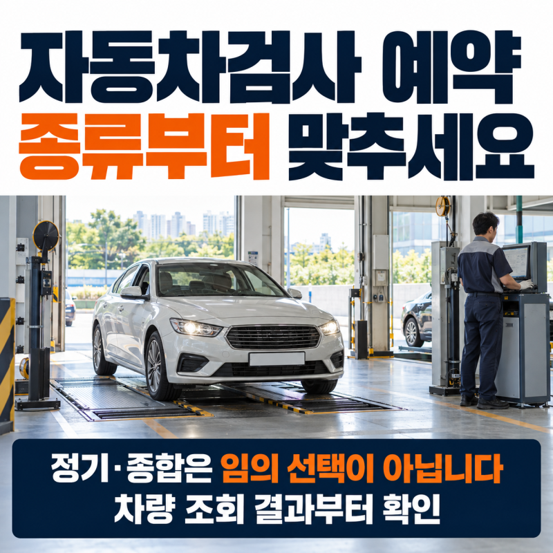 자동차검사 예약, 가까운 정기검사로 고르면 안 될 수 있습니다｜종합검사·비용·빈자리 해....