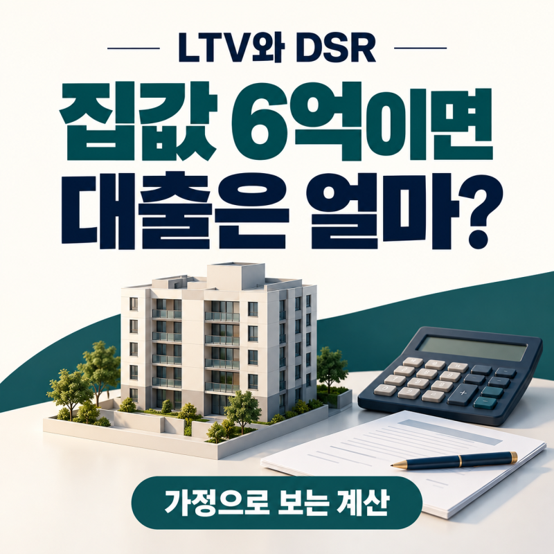 6억 집 대출한도, LTV와 DSR 계산은 왜 다를까?