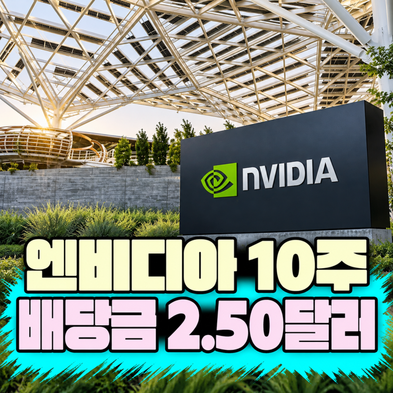 엔비디아 배당금, 10주면 2.50달러로 끝? 지급일이 가른다는데