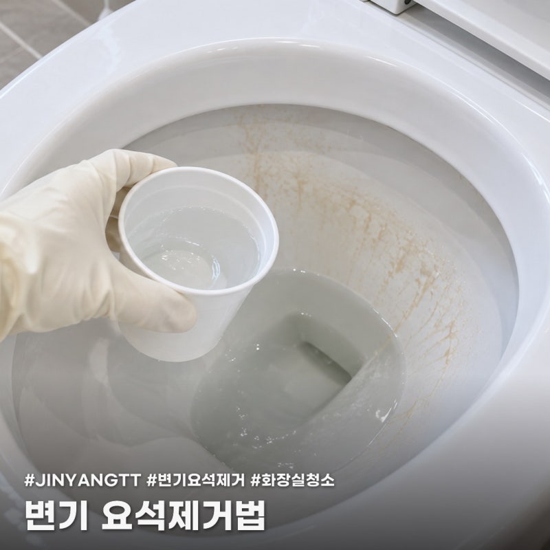 변기 요석제거, 누런 찌든 때가 락스로 안 지워지는 이유