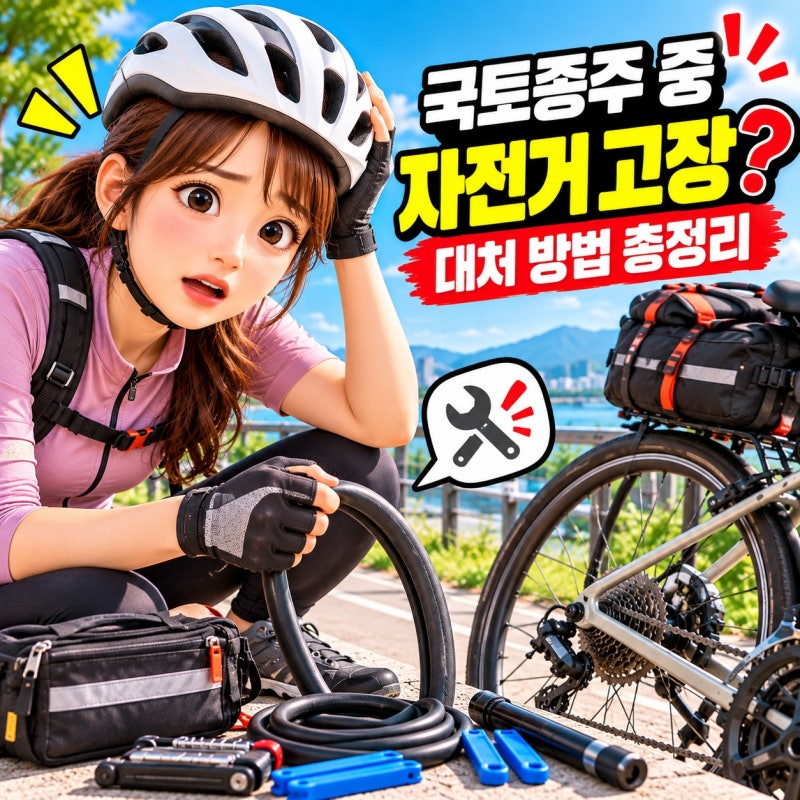 국토종주 중 자전거가 고장 났다면? 펑크·체인 문제와 정비소 찾는 순서
