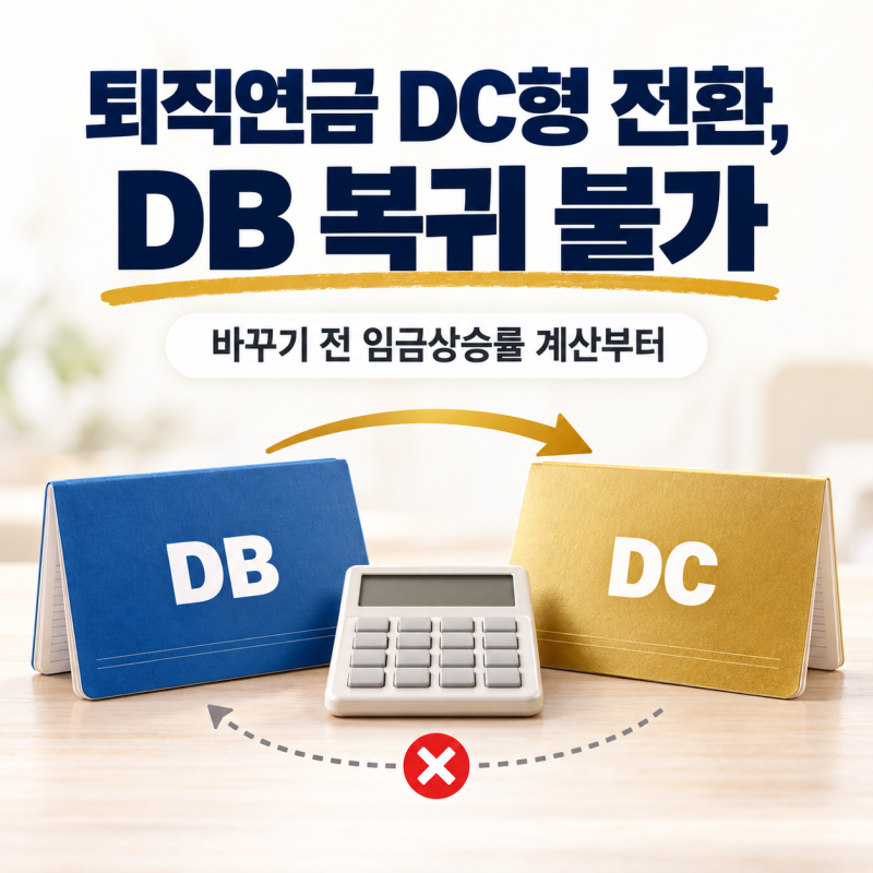 퇴직연금 DC형 전환하면 DB 복귀 불가｜임금상승률 계산·규약·신청방법