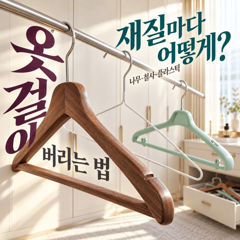 [옷걸이 버리는 법] 나무·철사·플라스틱, 재질마다 어떻게 버려야 할까?