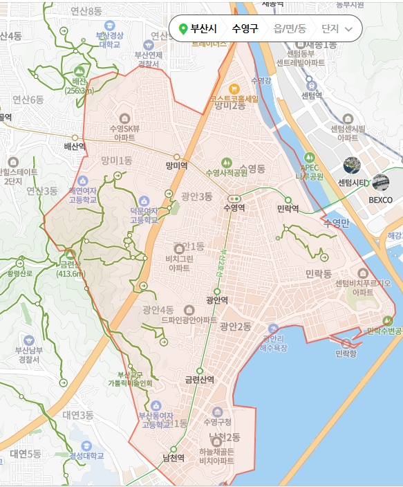 부산 수영구 아파트 시세 흐름 살펴보기 지금 어디를 사야 하나?
