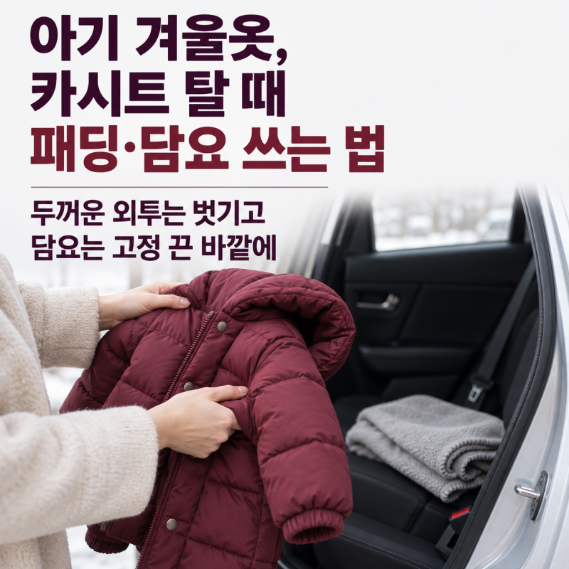 아기 겨울옷, 카시트 탈 때 패딩·담요 쓰는 법