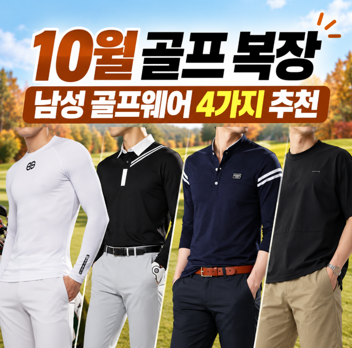 10월 골프 복장 뭐 입지? 남성 골프웨어 5만원 이하 가성비 티셔츠 4가지 추천