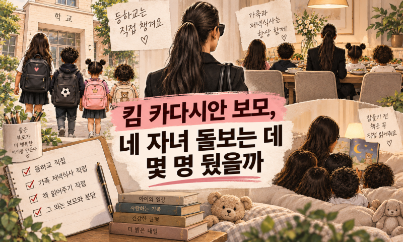 킴 카다시안 보모, 네 자녀 돌보는 데 몇 명 뒀을까