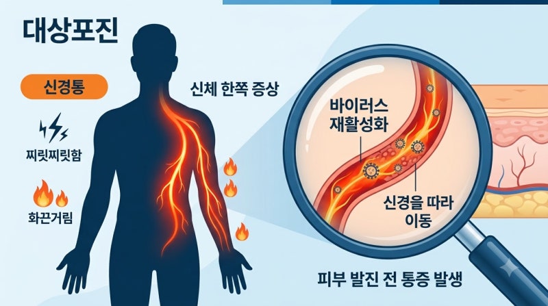 대상포진증상 초기 신호, 발진 전 통증부터 시작되는 이유