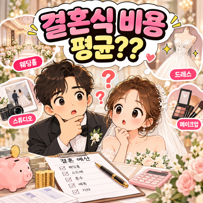 결혼식 비용 평균 얼마일까? 2026 웨딩홀·스드메 비용 총정리