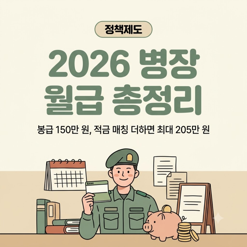 병장 월급 2026 총정리: 계급별 군인 월급과 장병내일준비적금으로 전역 때 받는 돈