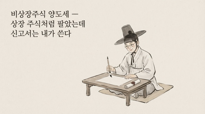 비상장주식 양도세 — 상장 주식처럼 팔았는데 신고서는 내가 쓴다