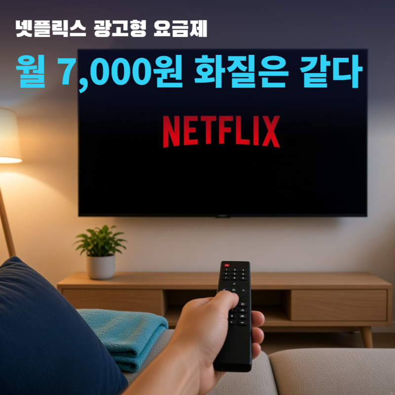 넷플릭스 광고형 요금제 월 7,000원, 스탠다드와 화질·동시접속 차이