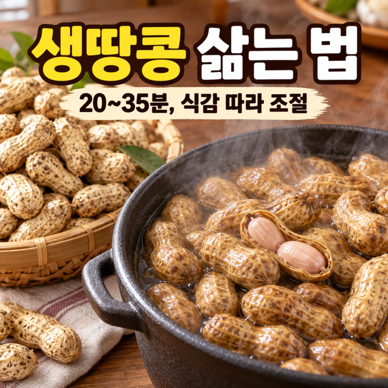 생땅콩 삶는 법, 삶는 시간부터 냉장 냉동 보관법까지