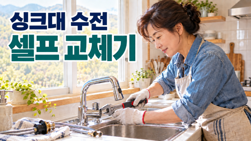 싱크대 수전 셀프 교체기｜양평집 지었던 뚝심으로 도전