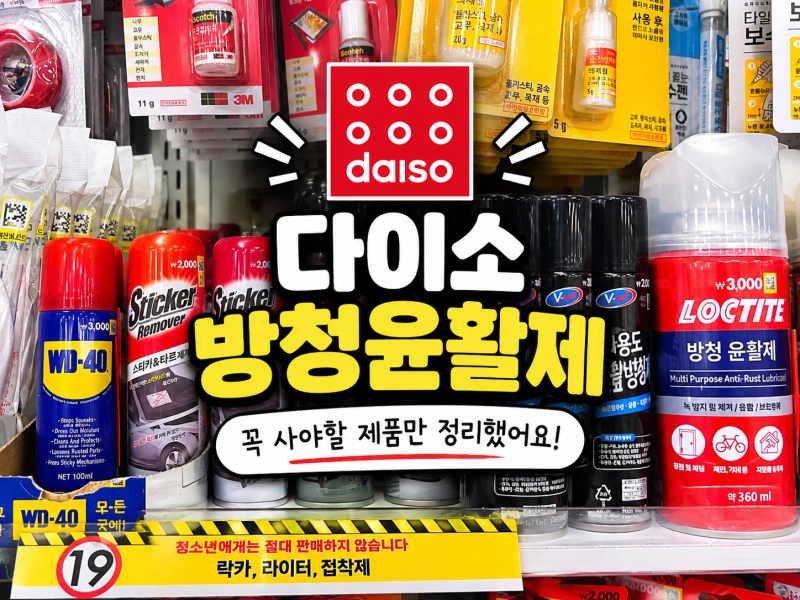 삐걱거리는 문·뻑뻑한 경첩, 다이소 방청윤활제로 해결!