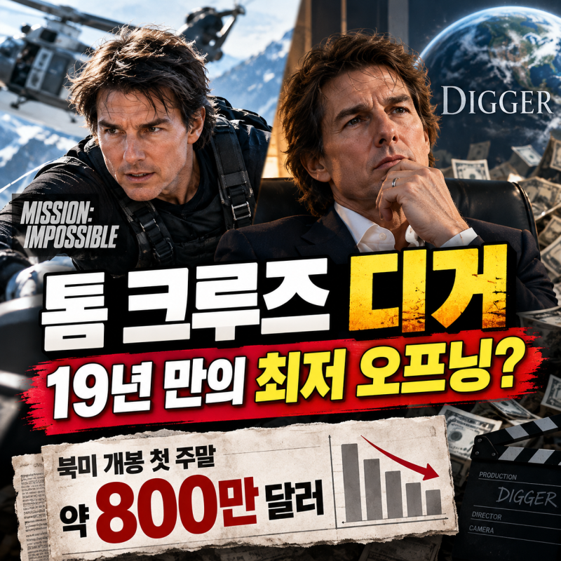 톰 크루즈 디거 흥행 부진｜어떤 영화길래 19년 만의 최저 오프닝 기록했을까?