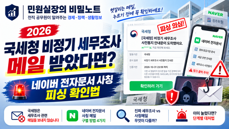 국세청 세무조사 메일인 줄 알았는데… 5초 만에 드러난 반전 정체