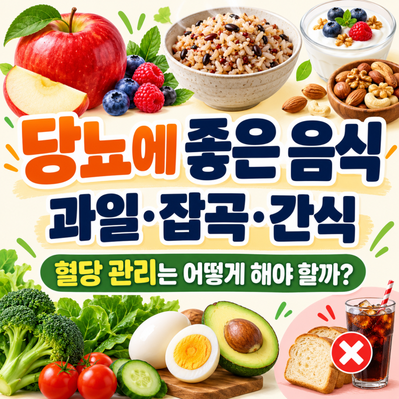 당뇨에 좋은 음식 과일 잡곡 간식까지 혈당관리는 어떻게 해야 할까