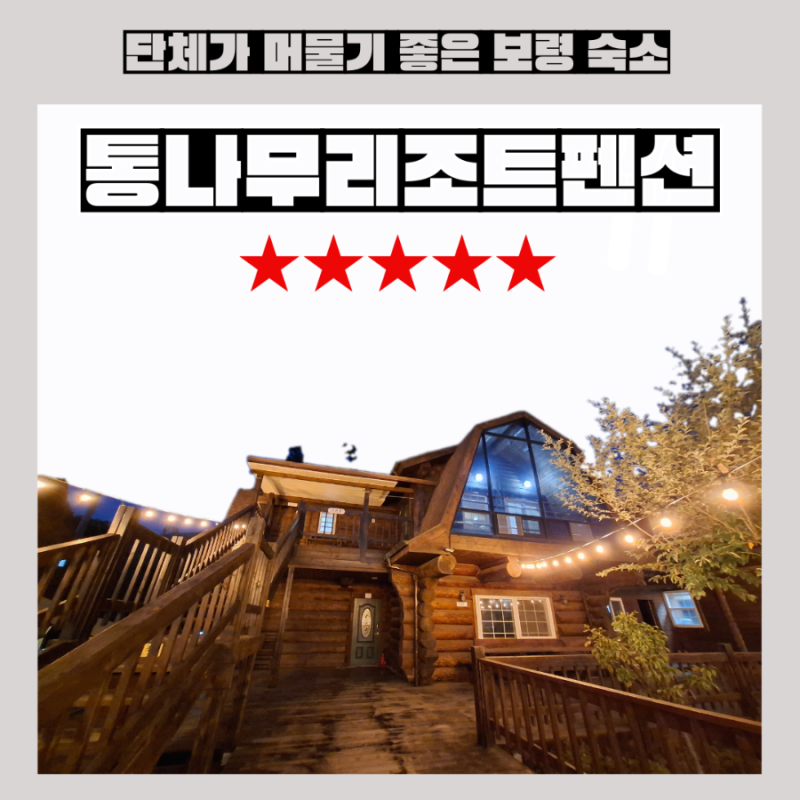 [보령 대천 수영장 펜션 추천] 단체, 대가족이 머물기 좋은 통나무리조트 이용후기