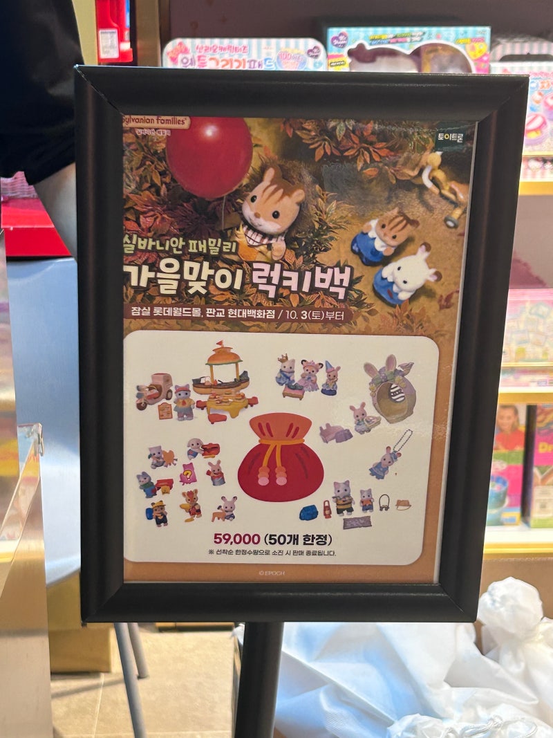 [잠실 롯데월드몰] 단 50개 한정! 실바니안 패밀리 가을맞이 럭키백 롯데월드몰 오픈런 후기