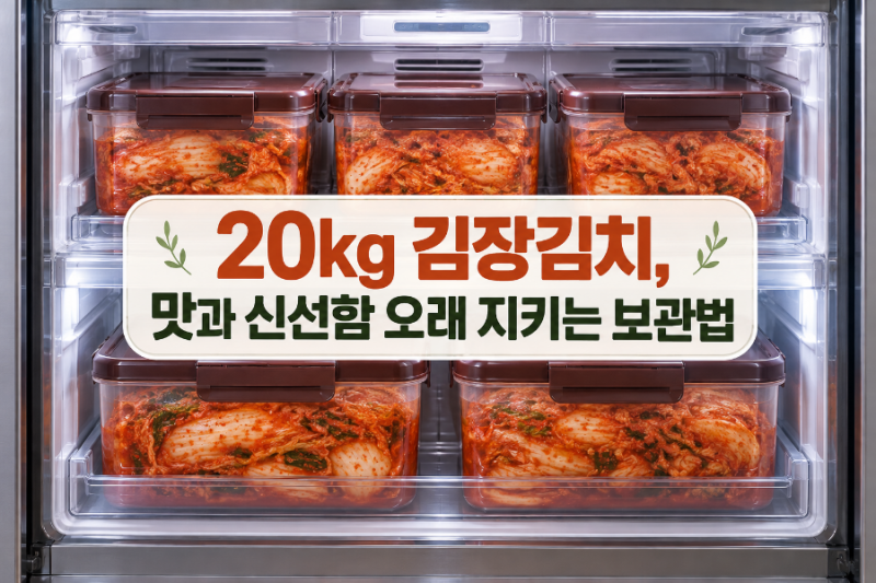 20kg 김장김치, 맛과 신선함 오래 지키는 보관법