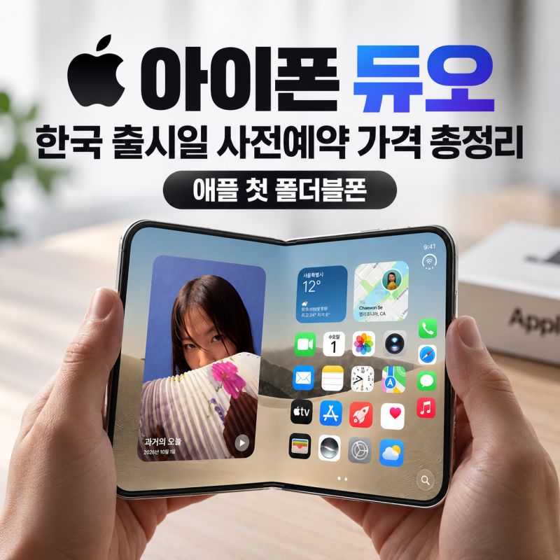 아이폰 듀오 한국 출시일 사전예약 가격 총정리, 애플 첫 폴더블폰