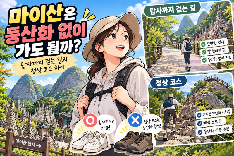마이산 등산화 없이 가도 될까? 탑사 코스 vs 정상 코스 완벽 비교