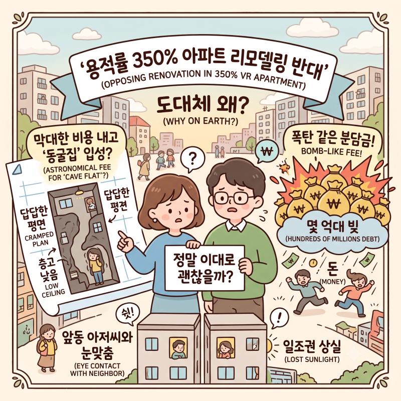 아파트 리모델링 분담금 "새집 줄게, 내 지갑 다오!" 뼈대 남기려다 멘탈까지 털리는 용적률 3....