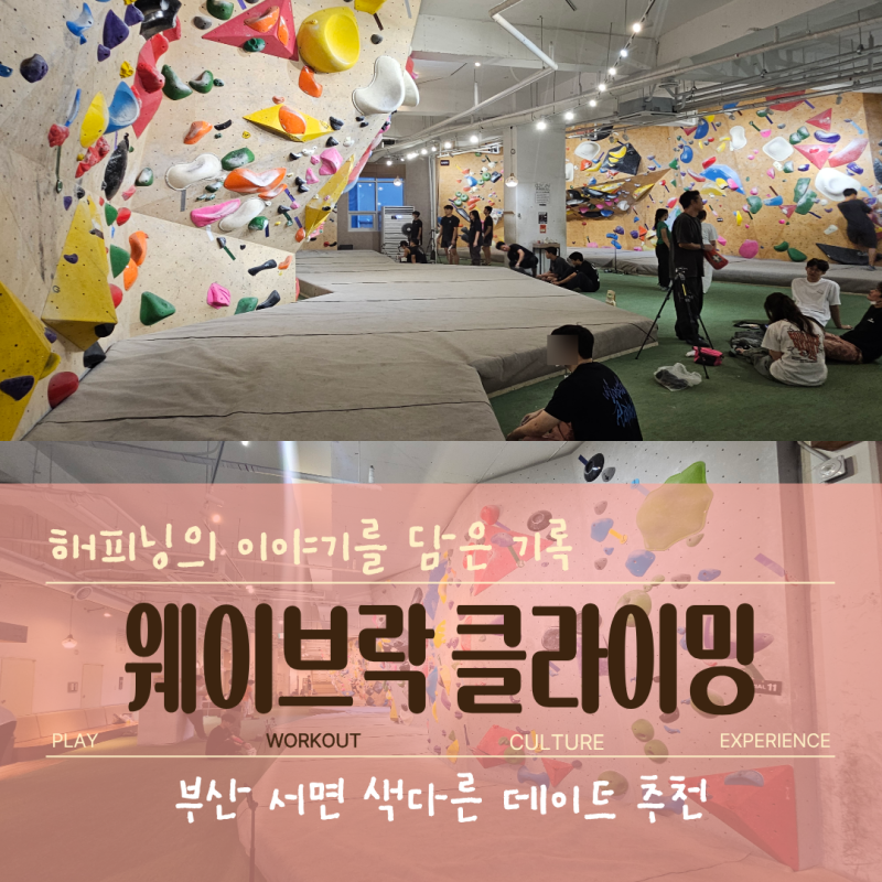 색다른 데이트 서면놀거리 웨이브락 클라이밍 서면점 부산실내액티비티