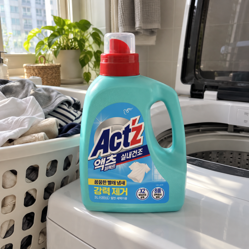 실내건조 세탁세제 액츠 3.2L, 일반 세탁기라면 비용부터 따져봐요