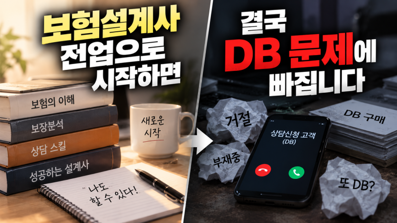 보험설계사 처음 시작할 때, 전업하면 결국 ‘DB 문제’를 만나게 됩니다