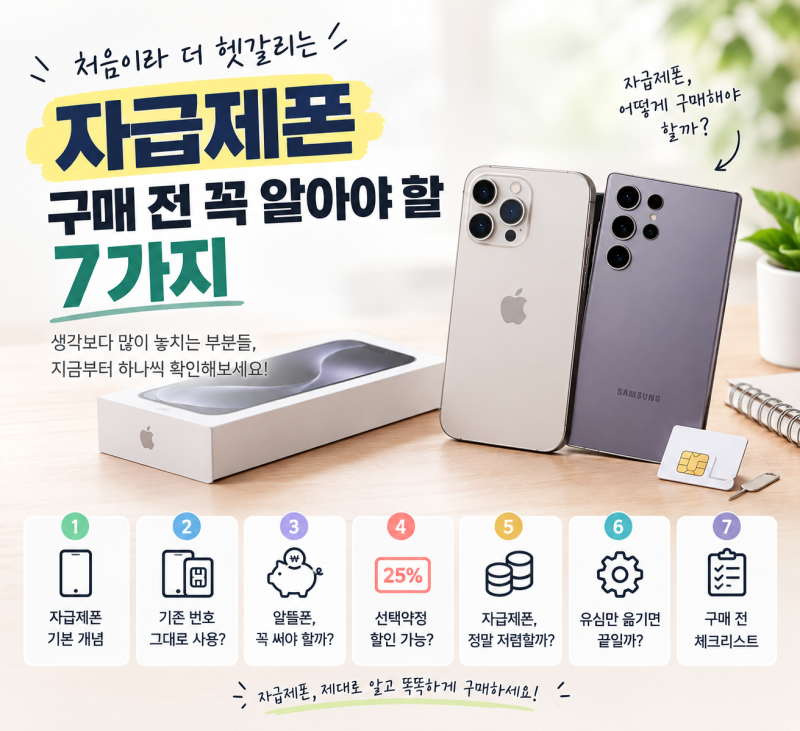 자급제폰 구매 전 꼭 알아야 할 7가지, 생각보다 많이 놓치는 부분