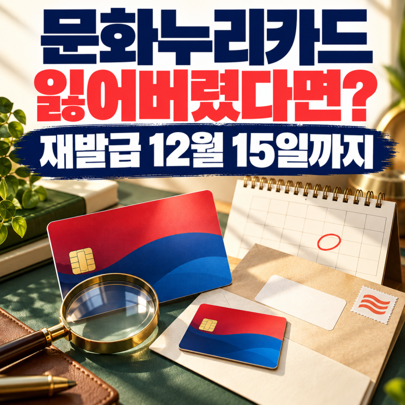 문화누리카드 잃어버렸다면 잔액도 사라질까? 2026 재발급 기한·수령 방법