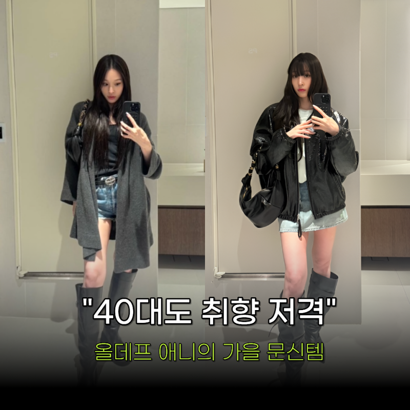 "40대도 취향 저격" 올데프 애니 가을 패션 자주 보이는 럭셔리 가방