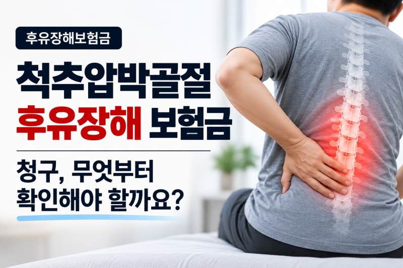 척추압박골절 후유장해 보험금 청구, 무엇부터 확인해야 할까요?