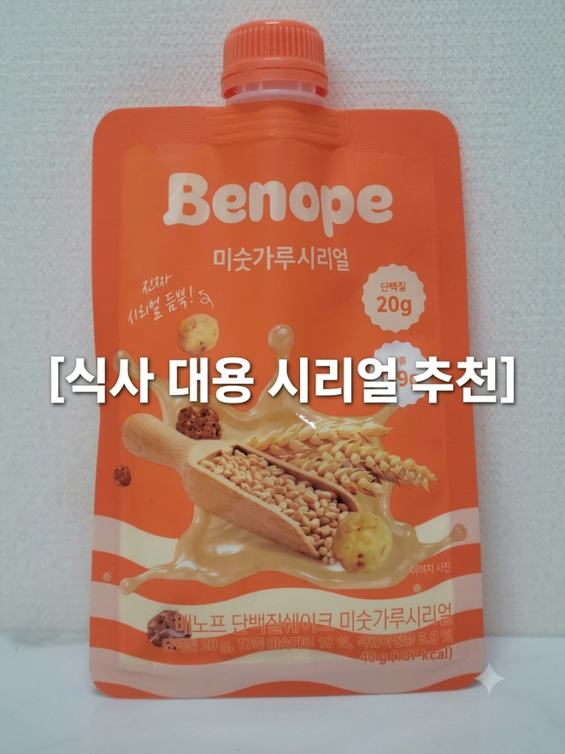 처형한테 선물 받은 베노프 단백질쉐이크 미숫가루시리얼 솔직 후기