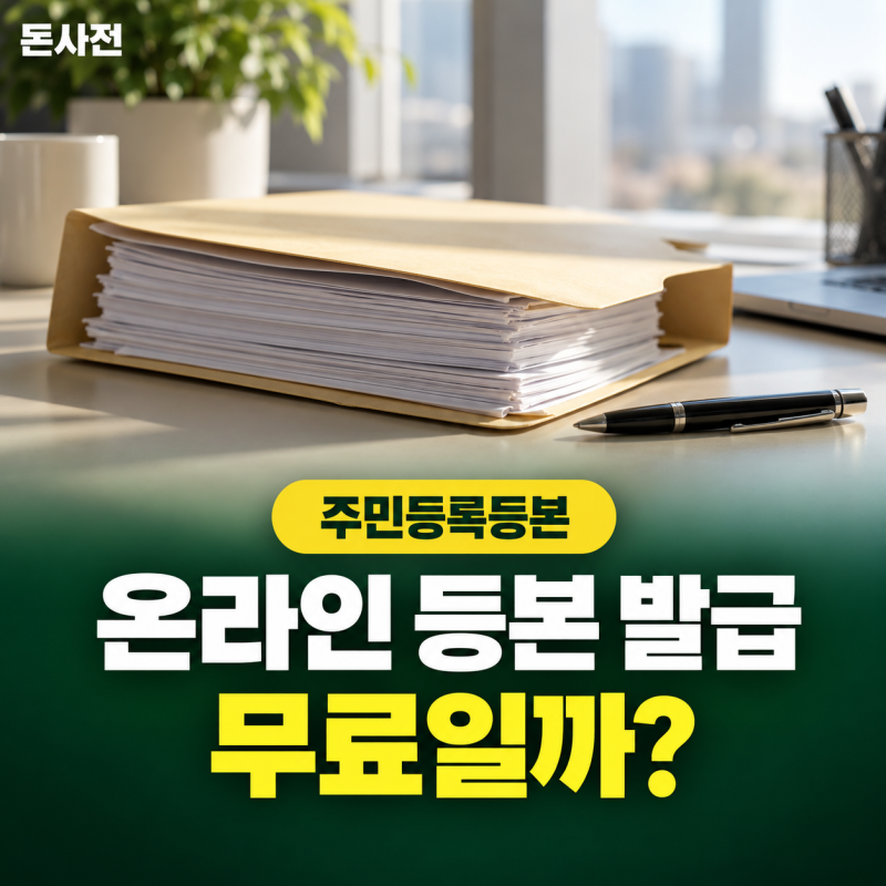 주민등록등본 인터넷 발급 방법, 무료 조건과 대리 신청 준비물
