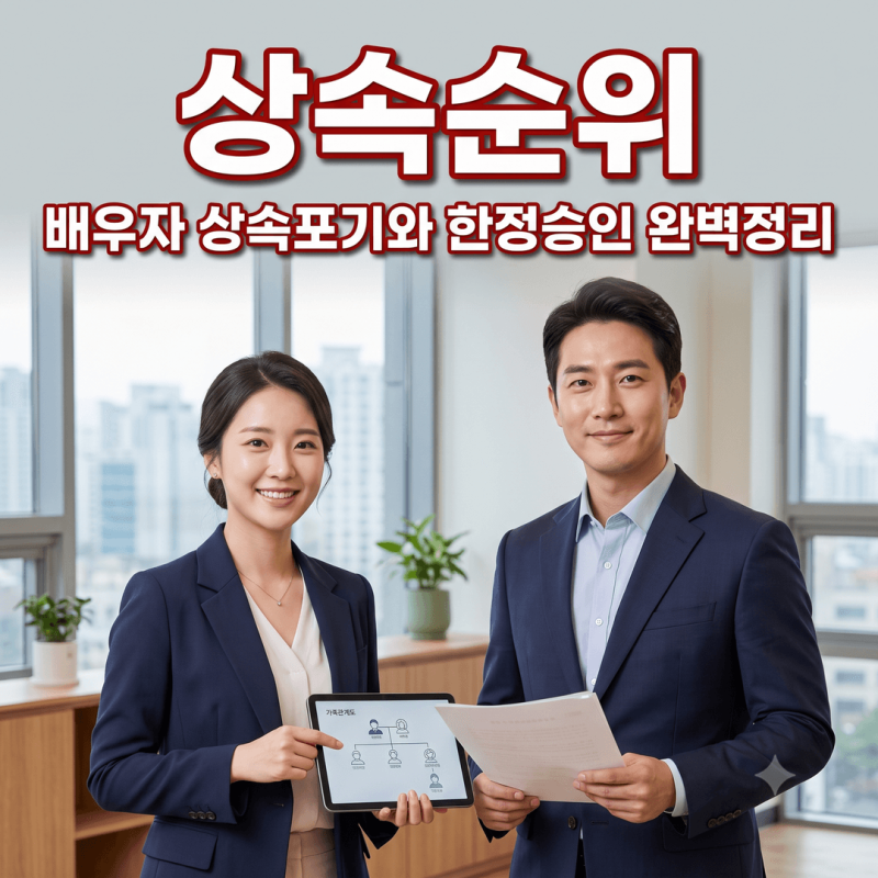 상속순위 배우자 상속포기 시 차순위 상속인 승계, 한정승인 신고기한 3개월과 상속재산분할....
