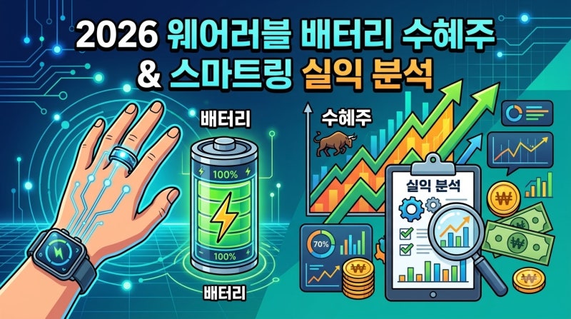 2026 웨어러블 기기 배터리 수혜 핵심 종목과 스마트링 실익 분석
