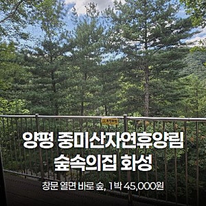 양평 중미산자연휴양림 숲속의집 화성 1박 후기｜숲나들e 예약 팁