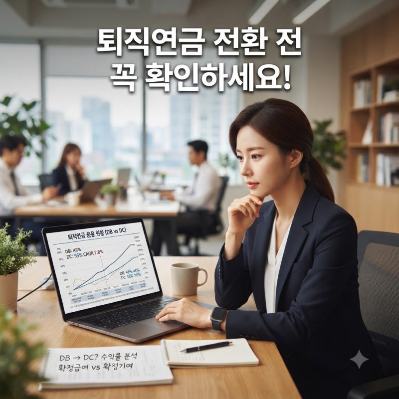 퇴직연금 DB형 DC형 전환 급증, 10% 손실 전에 볼 것