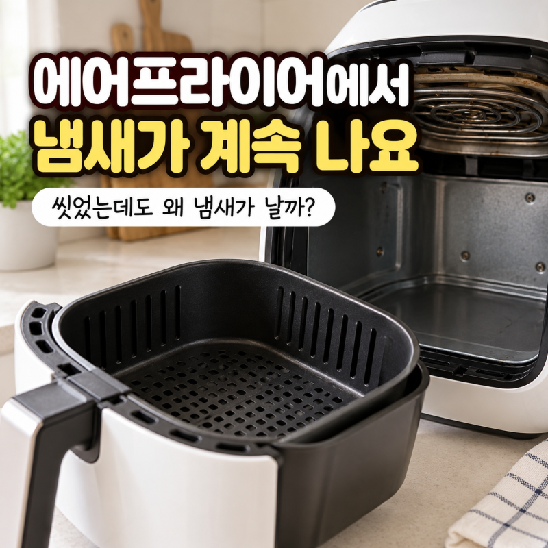 에어프라이어에서 음식 냄새가 계속 나는 이유씻었는데도 냄새나는 이유, 바스켓만 보면 안 ....