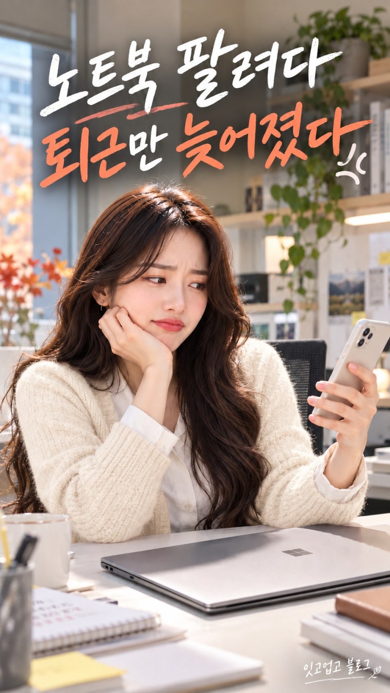 중고 노트북 퀵 매입, 팔려다 퇴근만 늦어졌다