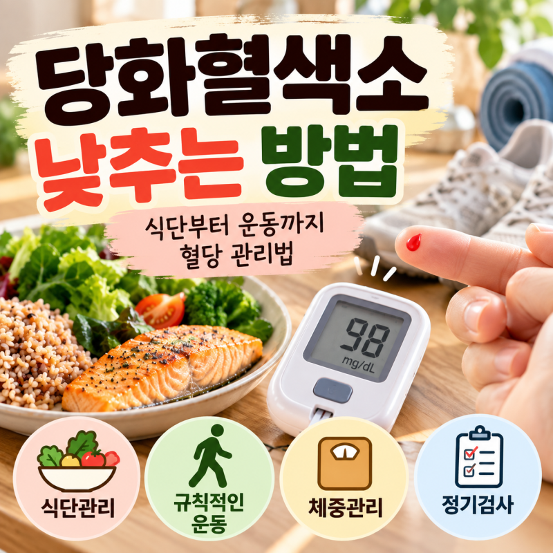 2026 당화혈색소 낮추는 방법, 정상수치부터 식단·운동까지
